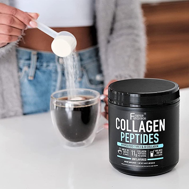Supplement Biotin Vitamin C Hyaluronic Acid Hydrolysed Collagen Peptides Powder Hydrolyzed Collagen For Better Absorption