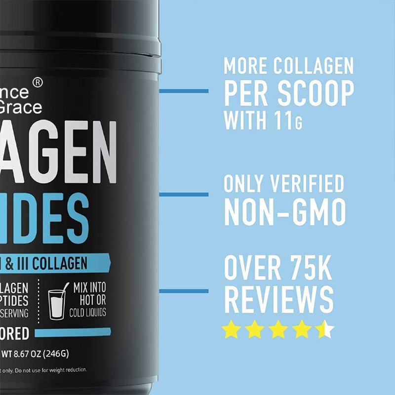 Supplement Biotin Vitamin C Hyaluronic Acid Hydrolysed Collagen Peptides Powder Hydrolyzed Collagen For Better Absorption