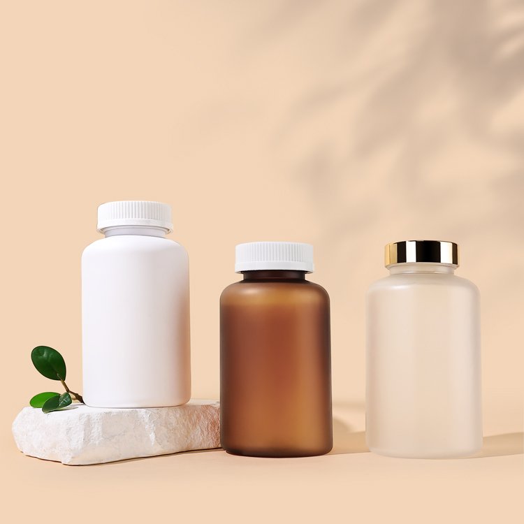 Custom Biodegradable 400ml PET Plastic Bottle for pill bottle gummy vitamins Healthcare Supplement Child Resistant container