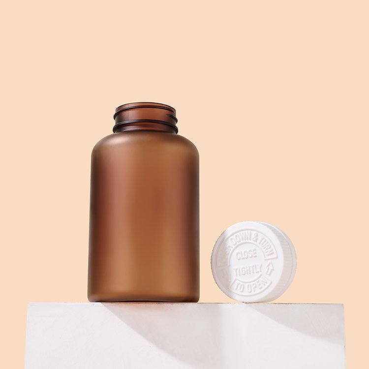 Custom Biodegradable 400ml PET Plastic Bottle for pill bottle gummy vitamins Healthcare Supplement Child Resistant container