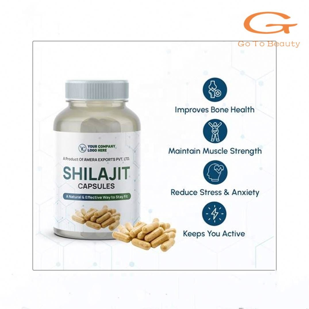 Gotobeauty Custom Logo Possible for Healthcare Supplement Assured Quality Pure & Natural Himalayan Shilajit Herbal Capsules