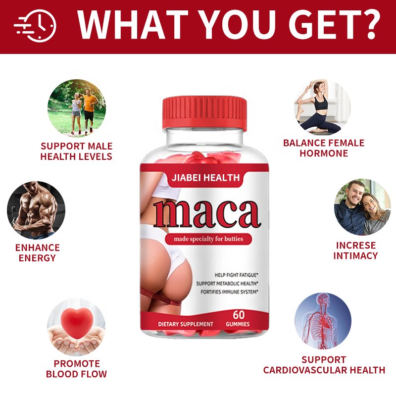 MACA OEM Gummy Ashwagandha Maca Root Maca Gummies Healthcare Supplement Private Label Women Men Gummies Tongkat