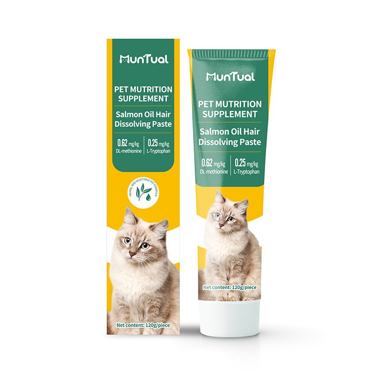 Nutrition supplement Salmon Oil Paste Hairball control for pet hair for cat
