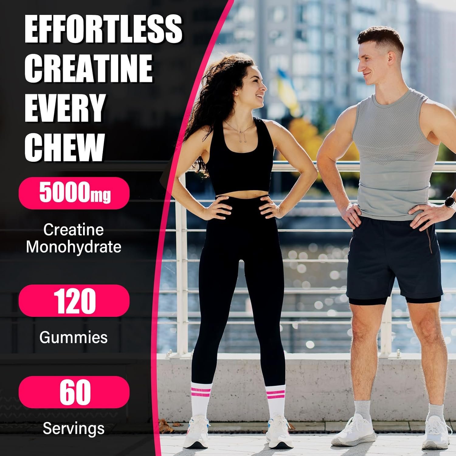 Biocaro Sugar Free Custom Gummy Candy Pre Workout Supplement Creatine Monohydrate Gummies For Men & Women
