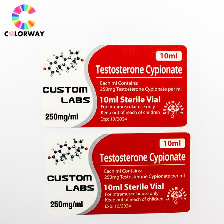Cheap price medicine packaging testostrone steroid 10ml hologram vial label for Healthcare Supplement