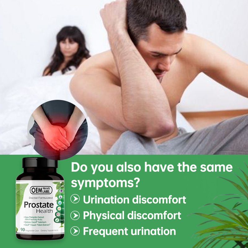 OEM Wholesale 2400 mg Prostate Function Support Natural Healthcare Pills Saw Herbal Supplement Prostate Capsules