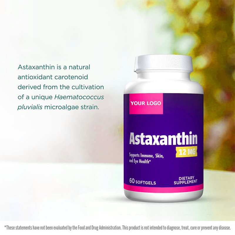OEM astaxanthin supplement astaxanthin softgel capsules astaxanthin skin whitening Immune Skin Eye Health Support