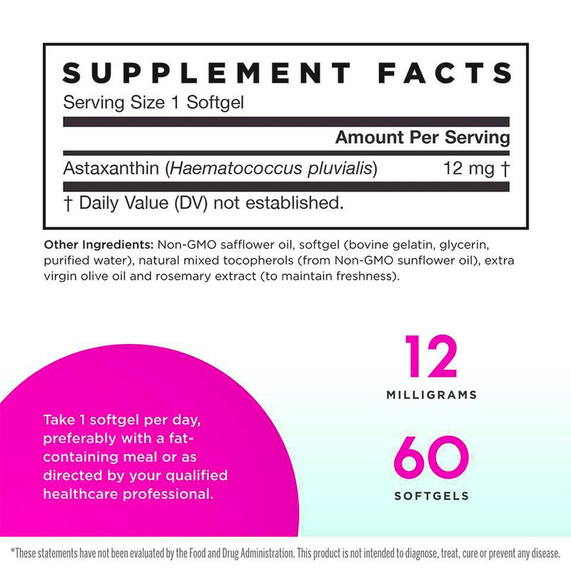 OEM astaxanthin supplement astaxanthin softgel capsules astaxanthin skin whitening Immune Skin Eye Health Support