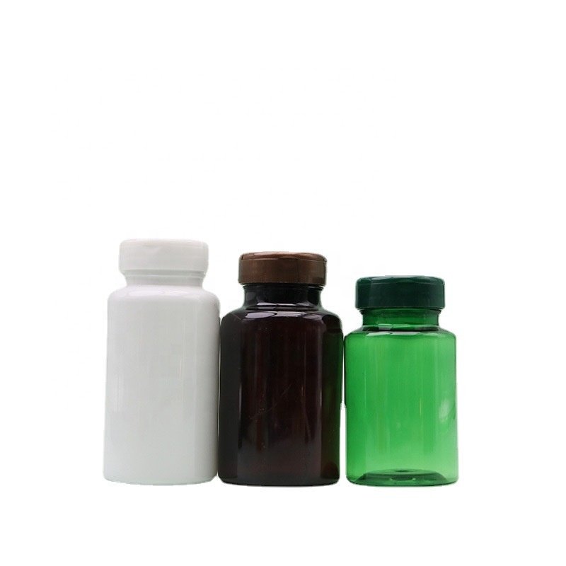 PET Plastic Bottle Nutrition Healthcare Dietary Fiber Herbal Supplement Capsule Bottle Container Vitamin Pill Bottles with CR