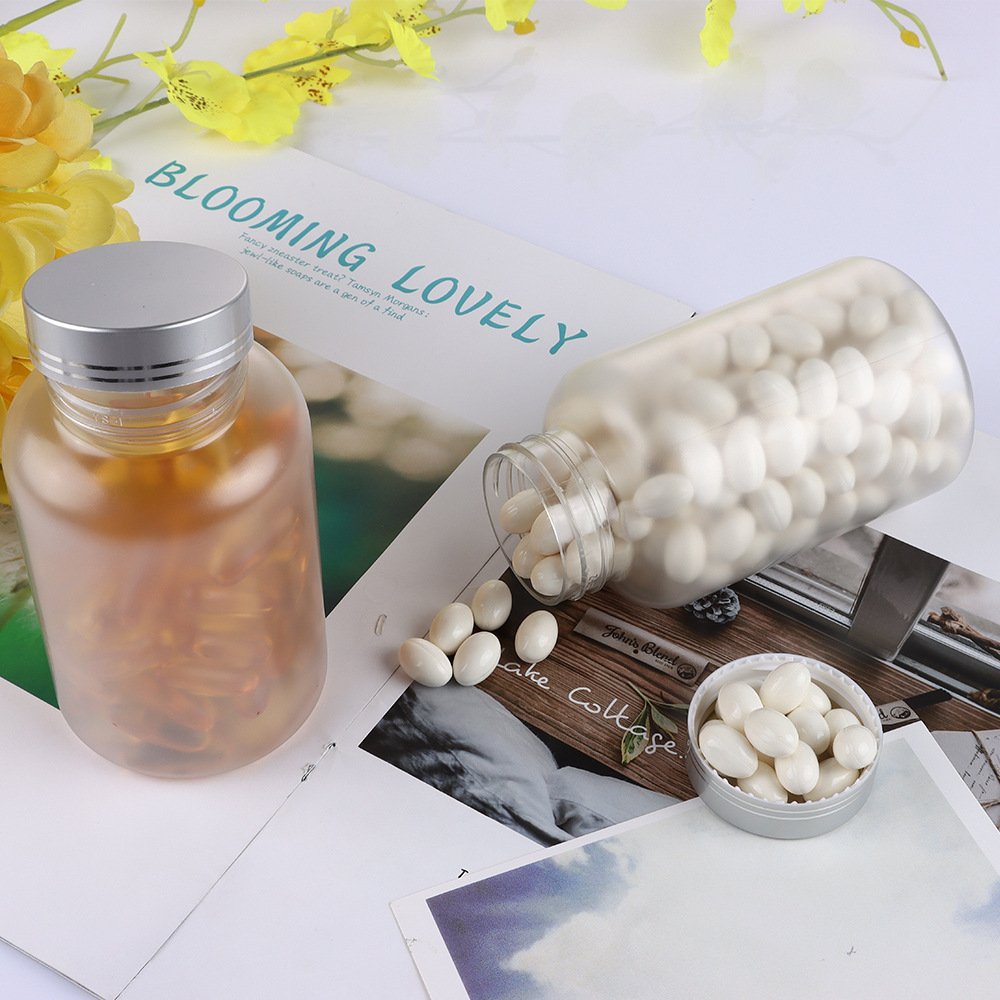 300ml 500ml Pet Transparent Supplement Pill Clear Plastic Healthcare Capsules Bottle