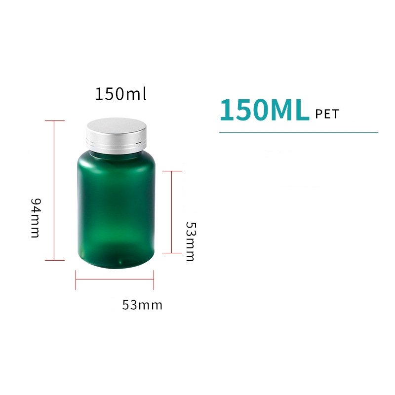 Plastic Bottle Factory for Pharma Food Dietary Supplement Capsule Powder Pill Tablet Syrup 150ml PET Vial for Healthcare