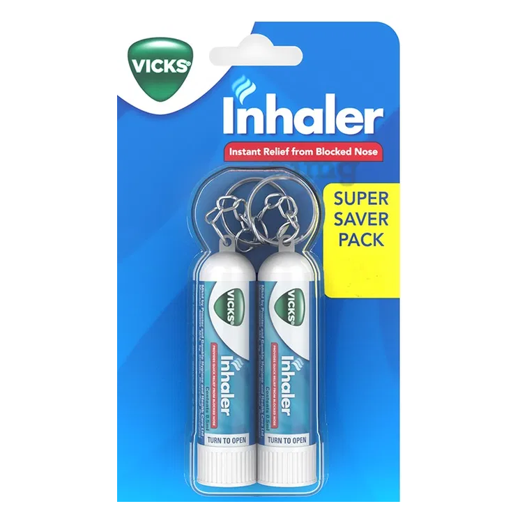 Vicks Inhaler Nasal Stick 0.5ml Set of 2 to 12 Units (Key Chain Included)
