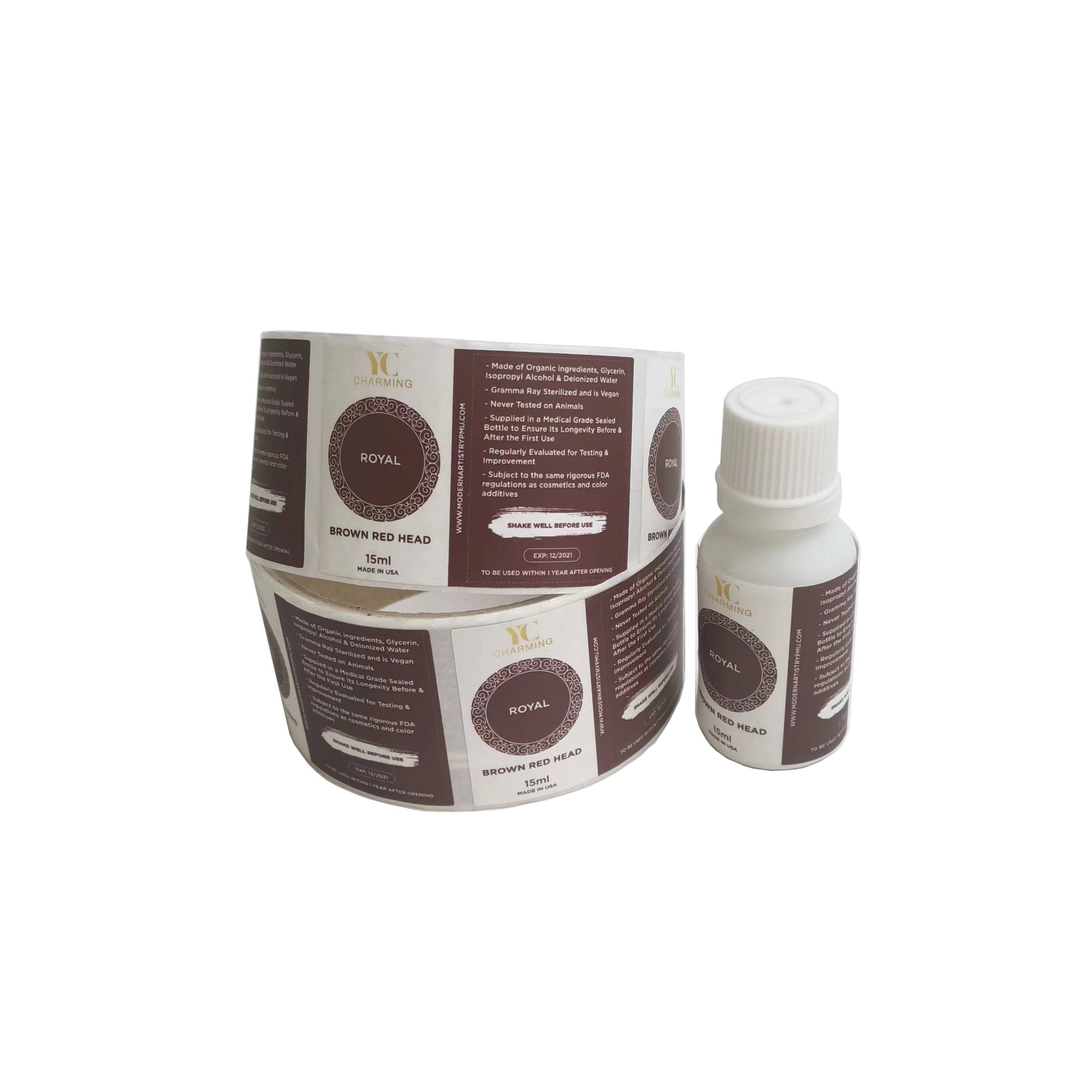 custom private water resistant printing roll healthcare supplement label sport nutrition label sticker
