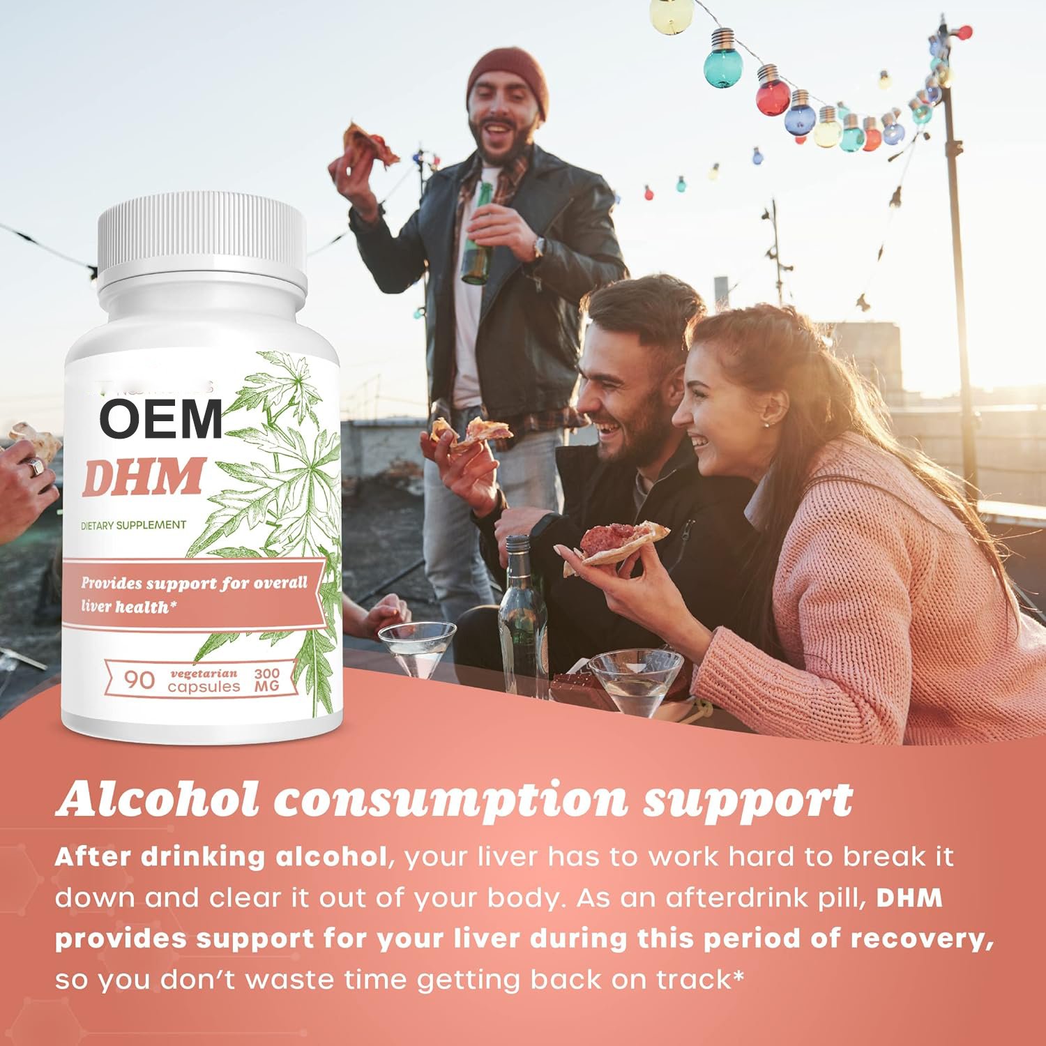 OEM Private Label Health Herbal Supplement Dihydromyricetin Capsules DHM Capsules