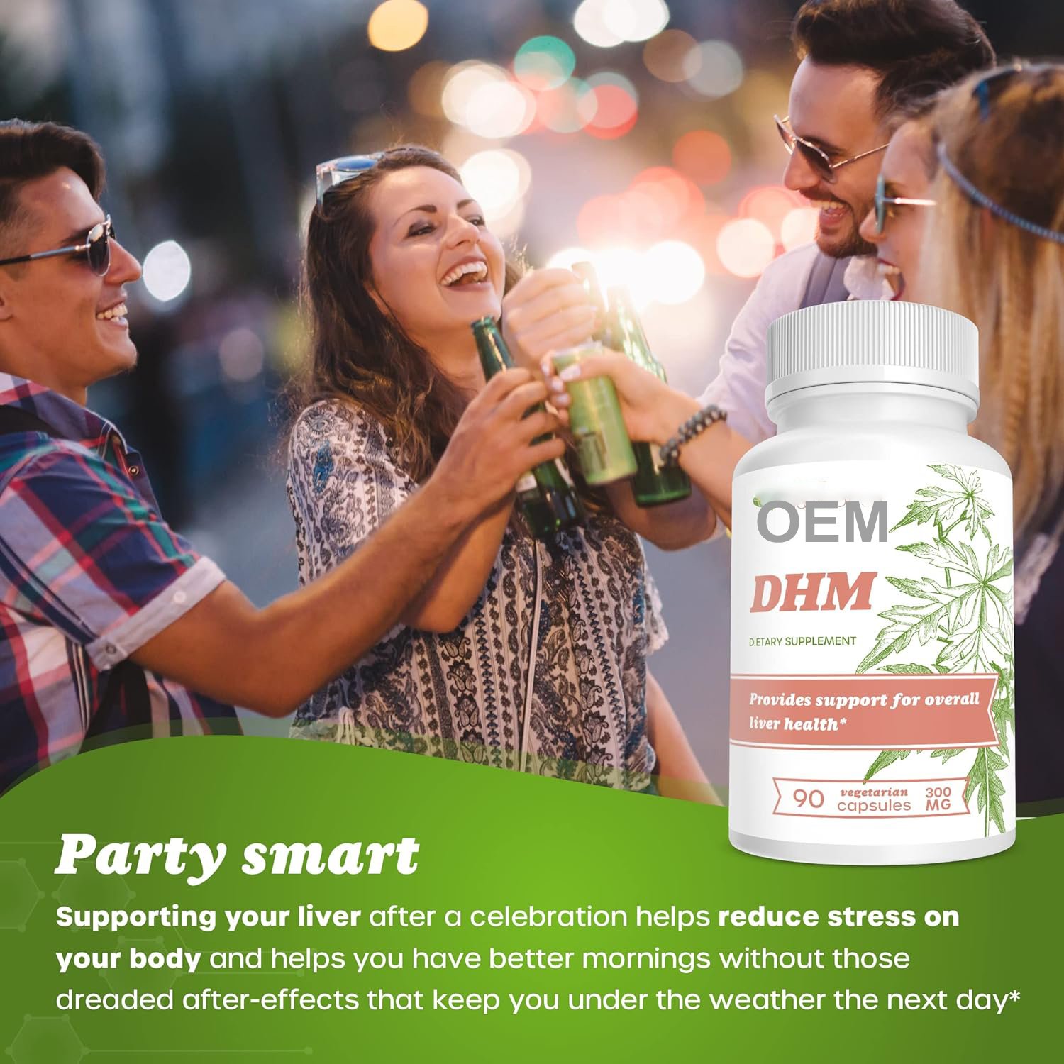 OEM Private Label Health Herbal Supplement Dihydromyricetin Capsules DHM Capsules