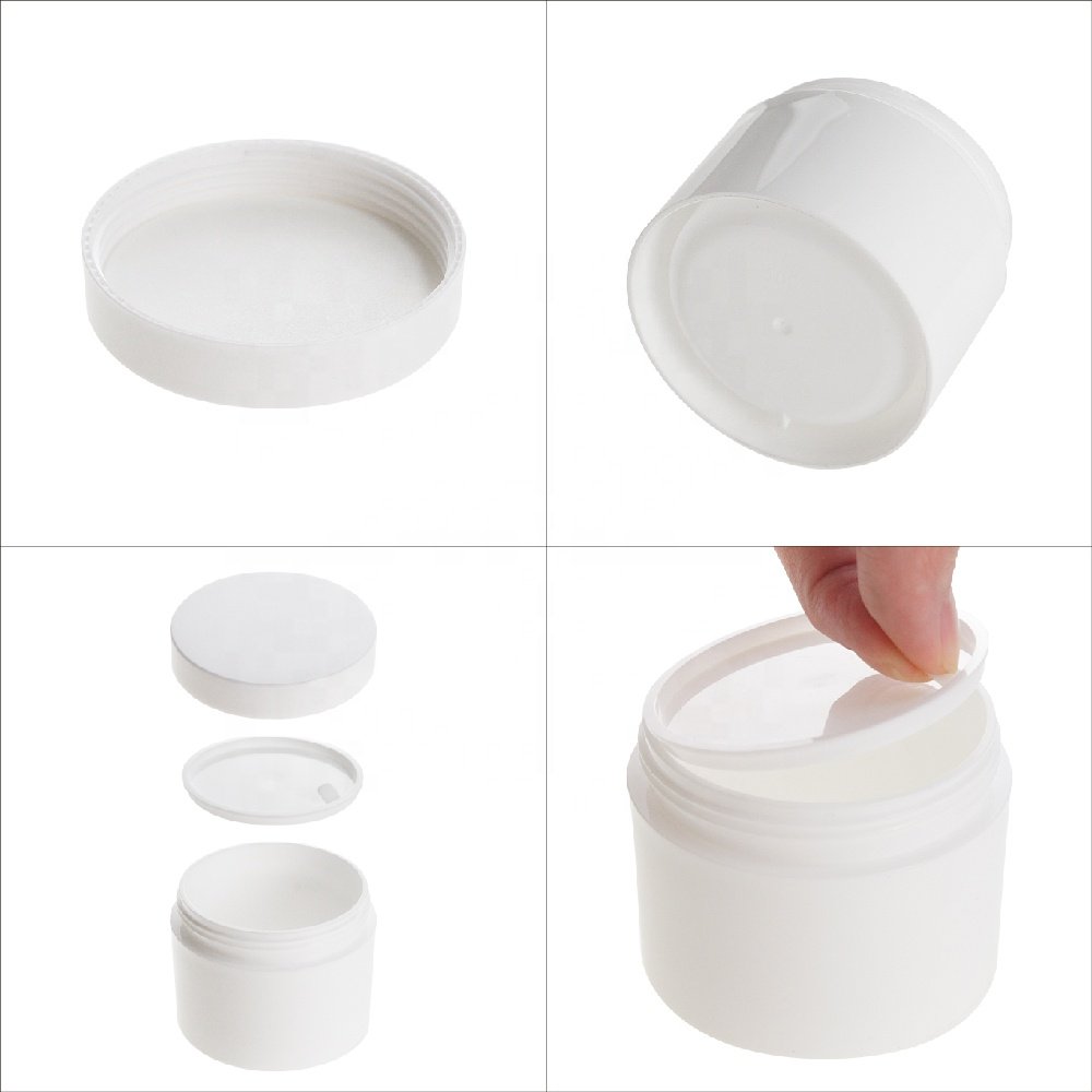15ml-250ml PP Round Empty Double Wall Jar PP ABS Screwed Cap Lid Health Capsule Personal Care Healthcare Supplement (PB Series)