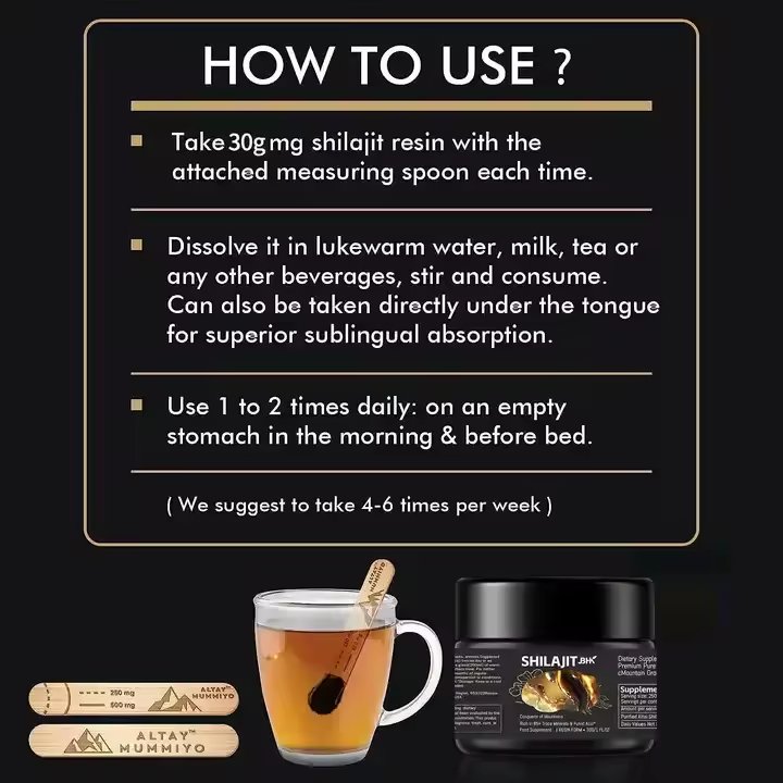 OEM ODM Private Label Shilajit Resin Natures Balance Health Dietary Supplement Shilajit Products