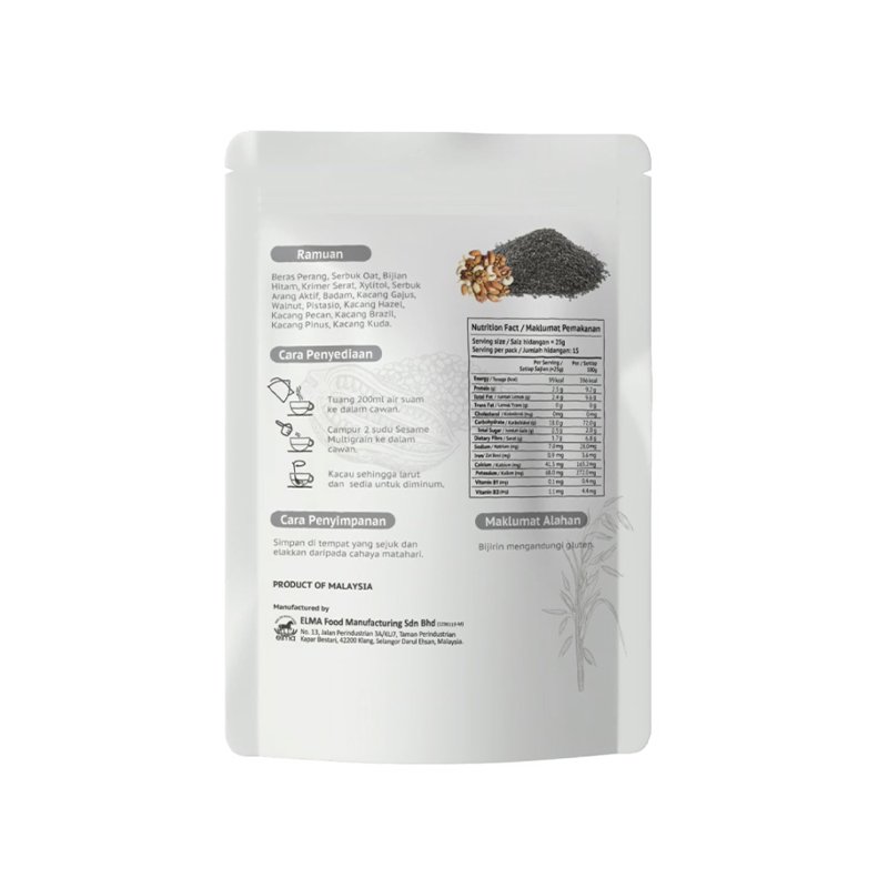 Favorable Price Natural Instant Beverage Charcoal Sesame Multigrain Nutritional Powder with Right Choice for Health