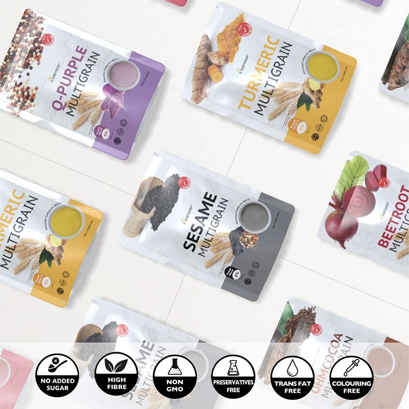 Favorable Price Natural Instant Beverage Charcoal Sesame Multigrain Nutritional Powder with Right Choice for Health