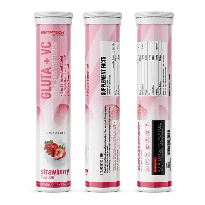 OEM Private Label Healthcare Supplement Vitamin C 4000mg Glutathione Vitamin C Effervescent Tablets With Collagen