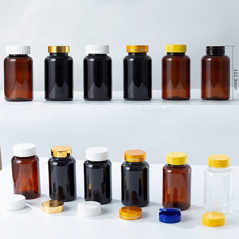 Custom Biodegradable packaging PET Plastic Bottle for pill bottle gummy vitamins Healthcare Supplement container