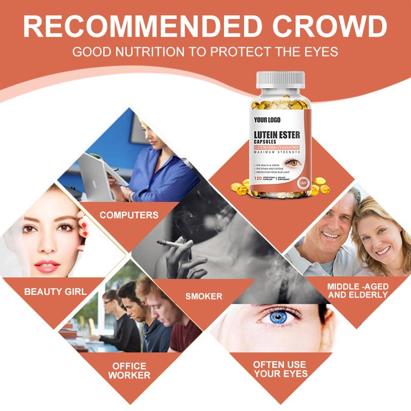 Orgeuos OEM 120pcs Eyes Health Care Products Lutein Ester Softgel Capsule Lutein Ester Oil Supplement