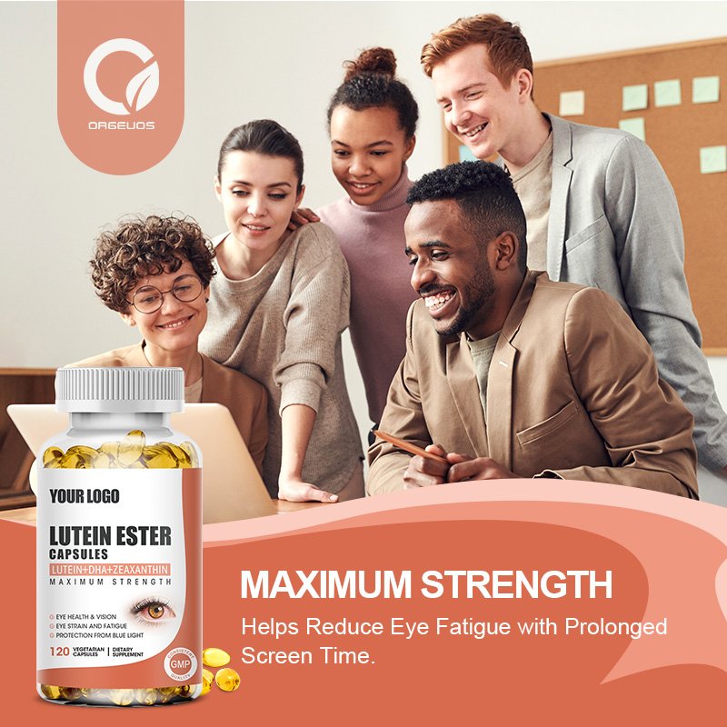 Orgeuos OEM 120pcs Eyes Health Care Products Lutein Ester Softgel Capsule Lutein Ester Oil Supplement
