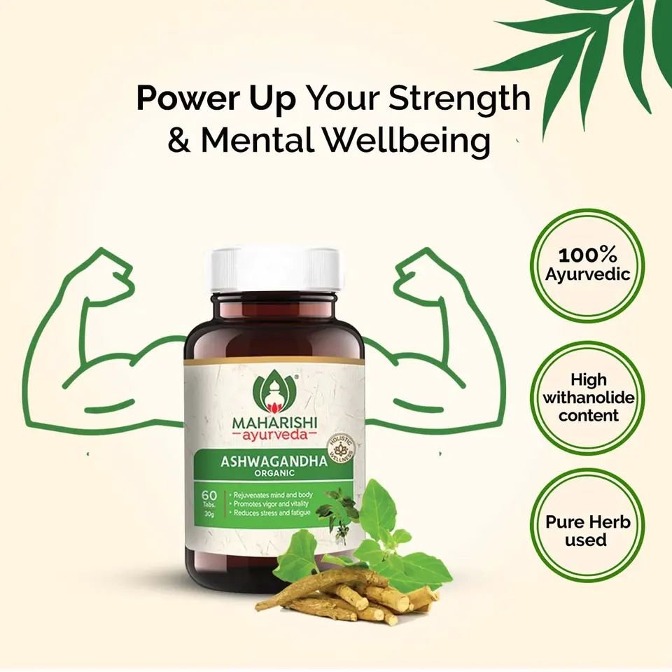 Maharishi Ayurveda Pure Ashwagandha Extracts Wild-Cultivated Immunity Boost Stress Relief General Wellness Healthcare Supplement