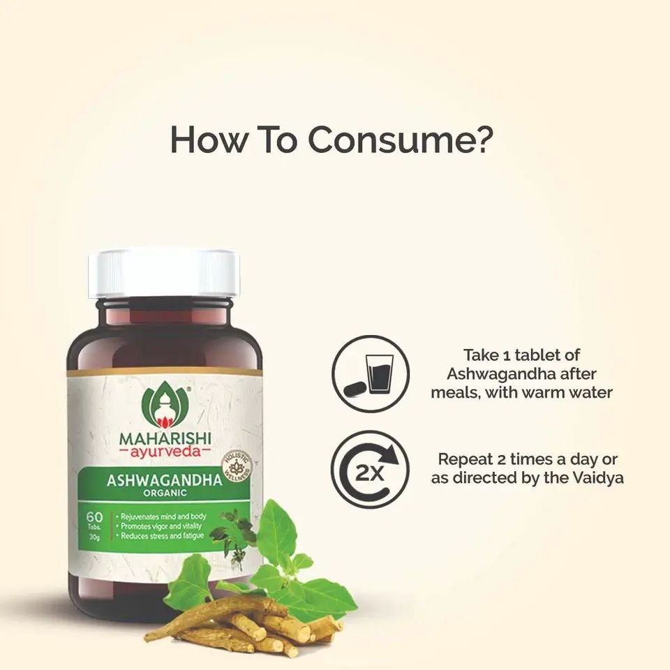 Maharishi Ayurveda Pure Ashwagandha Extracts Wild-Cultivated Immunity Boost Stress Relief General Wellness Healthcare Supplement