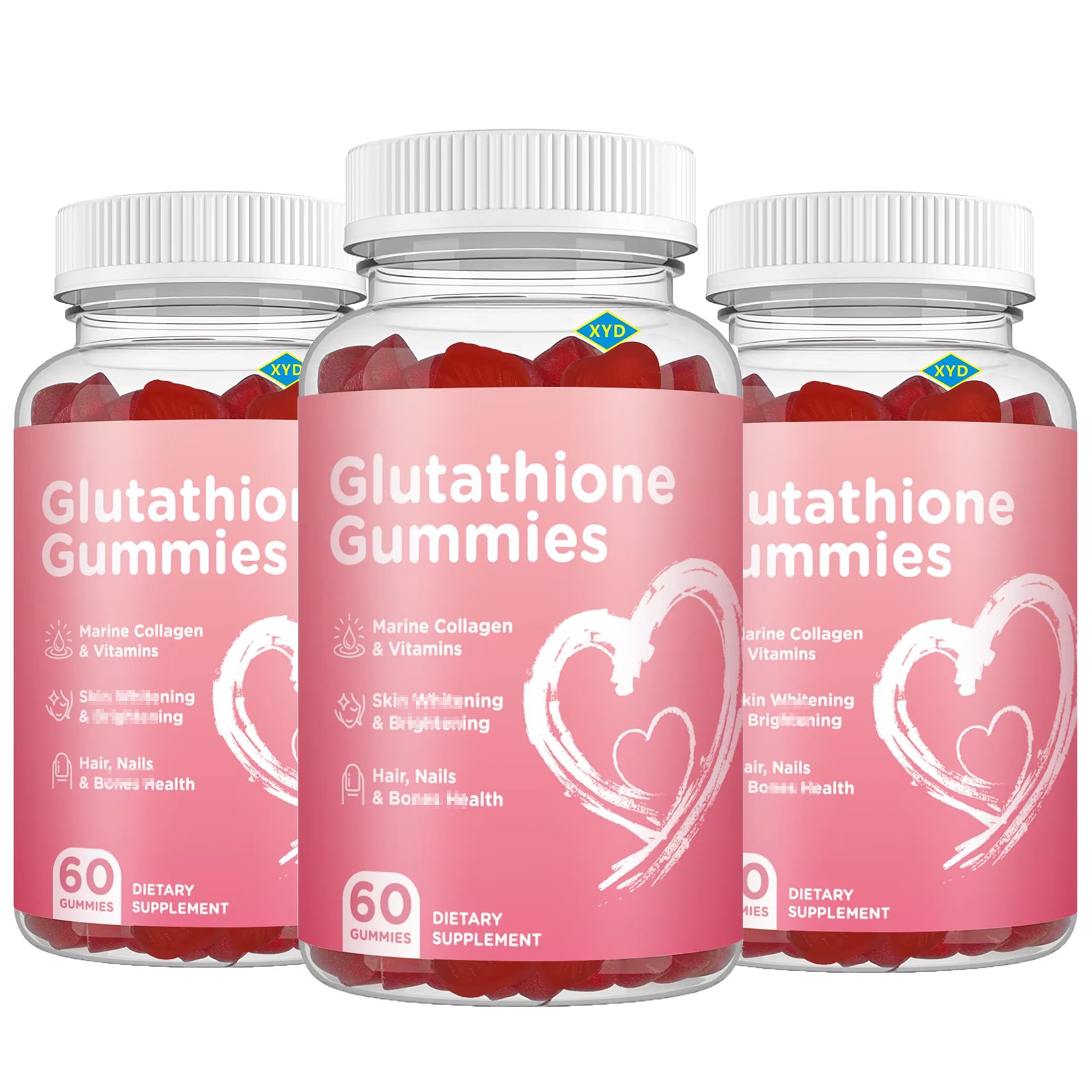 Private Label healthcare supplement Glutathione Brightening Skin Whitening Gummies Collagen L-Glutathione Gummies