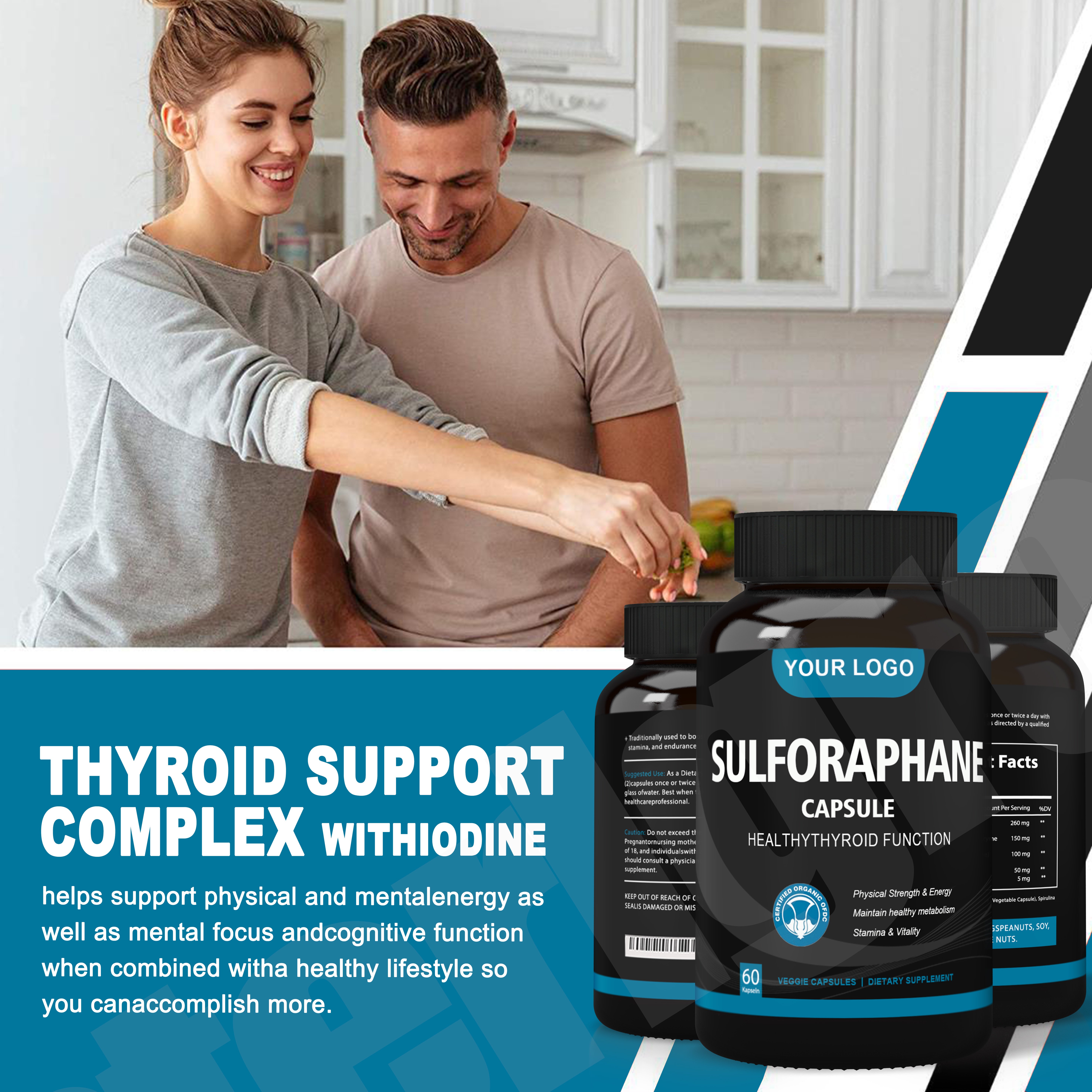 Broccoli Extract Supplement Herbal Supplement Broccoli Sprout Pills Organic Sulforaphane Capsule