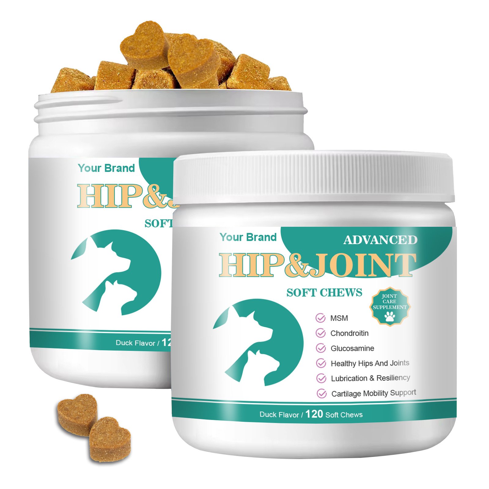 Pet Supplement for Joint Dog Hip And Joint Supplement with MSM & Chondroitin soft Chews for Pet Dogs