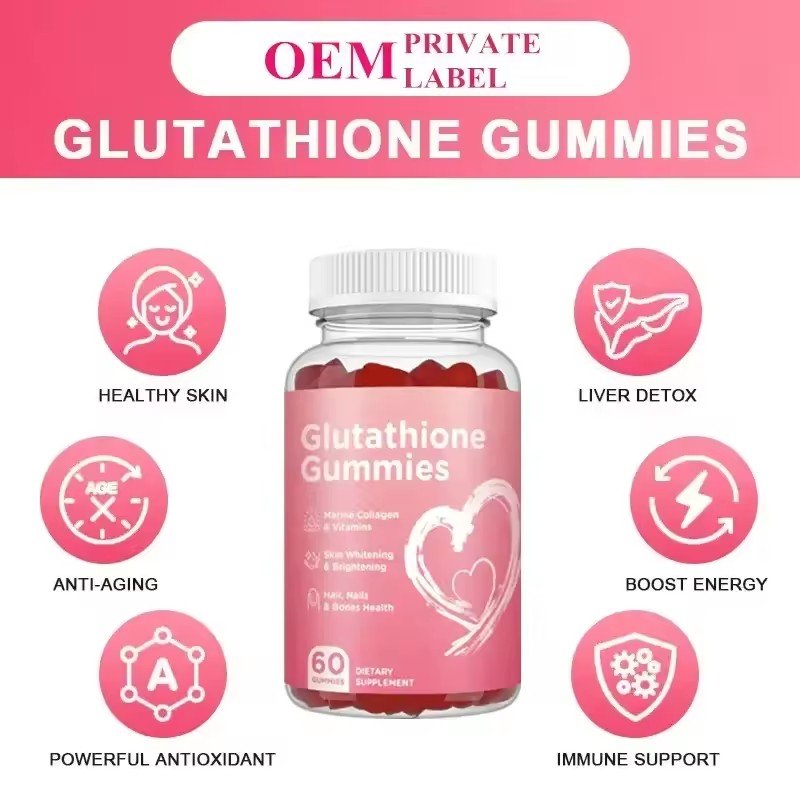 OEM Private Labels Organic Vegan Healthcare Supplements High Quality Beauty Skin Care Hair Collagen Biotin Gummies