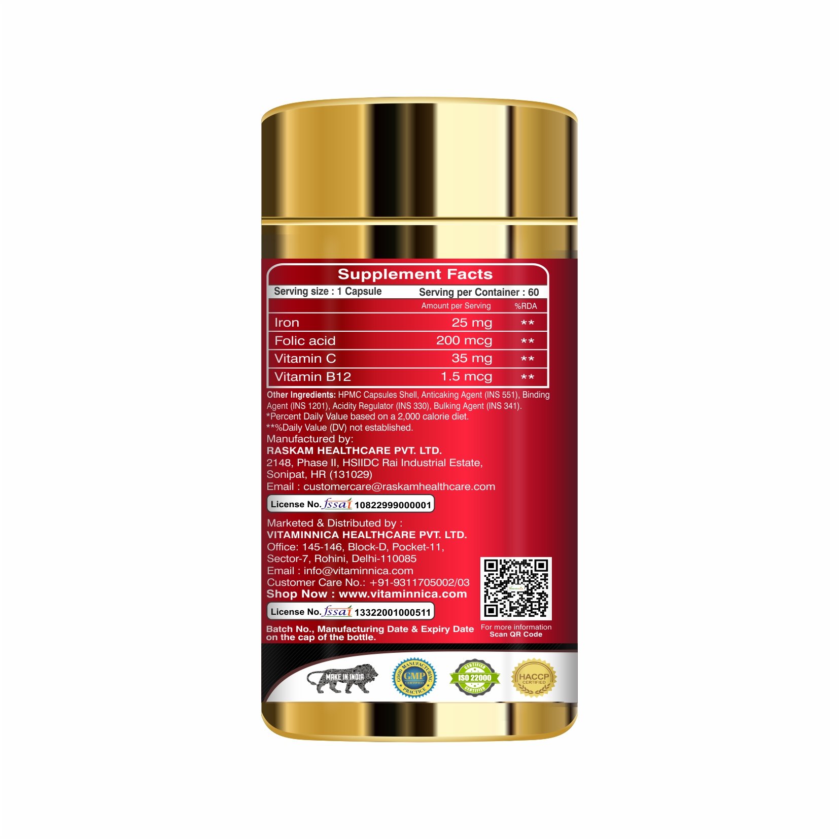 Wholesale Iron & Folic Acid Supplement for Adults Enhances Tissue Growth & Immunity Teenagers Excluded