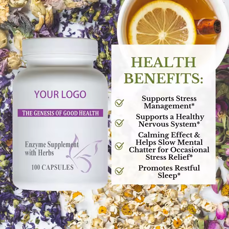 Oem/ Odm Probiotics Supplement Prebiotic Digestive Enzyme Supplement Manufacturer Digestive Enzymes Capsules