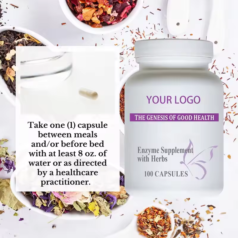 Oem/ Odm Probiotics Supplement Prebiotic Digestive Enzyme Supplement Manufacturer Digestive Enzymes Capsules