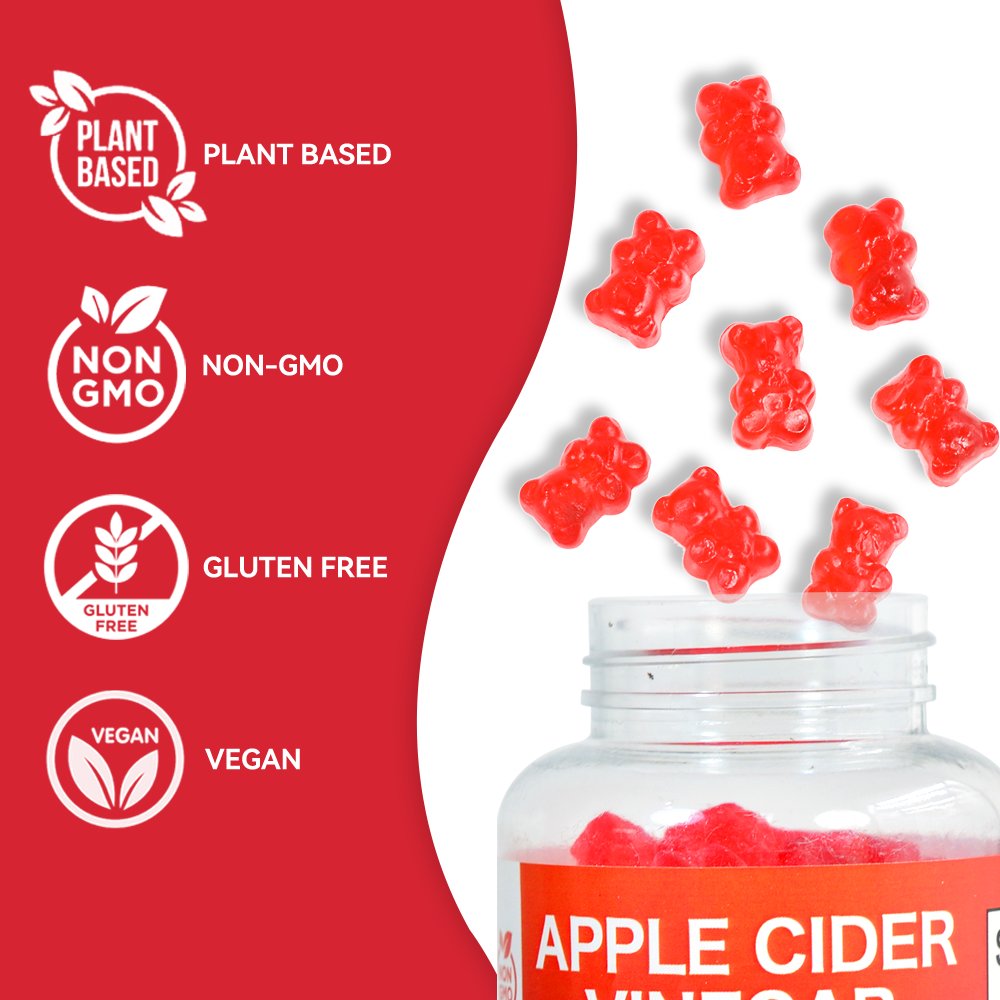 Chinaherbs private label Organic keto Apple Cider Vinegar Gummies detox slimming flat tummy healthcare supplements