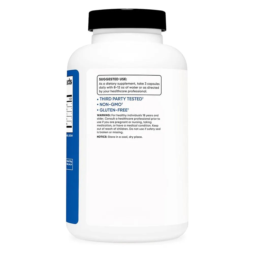 Dietary Supplement Nitric Oxide L-Arginine Capsules Support Amino Acid Vascular