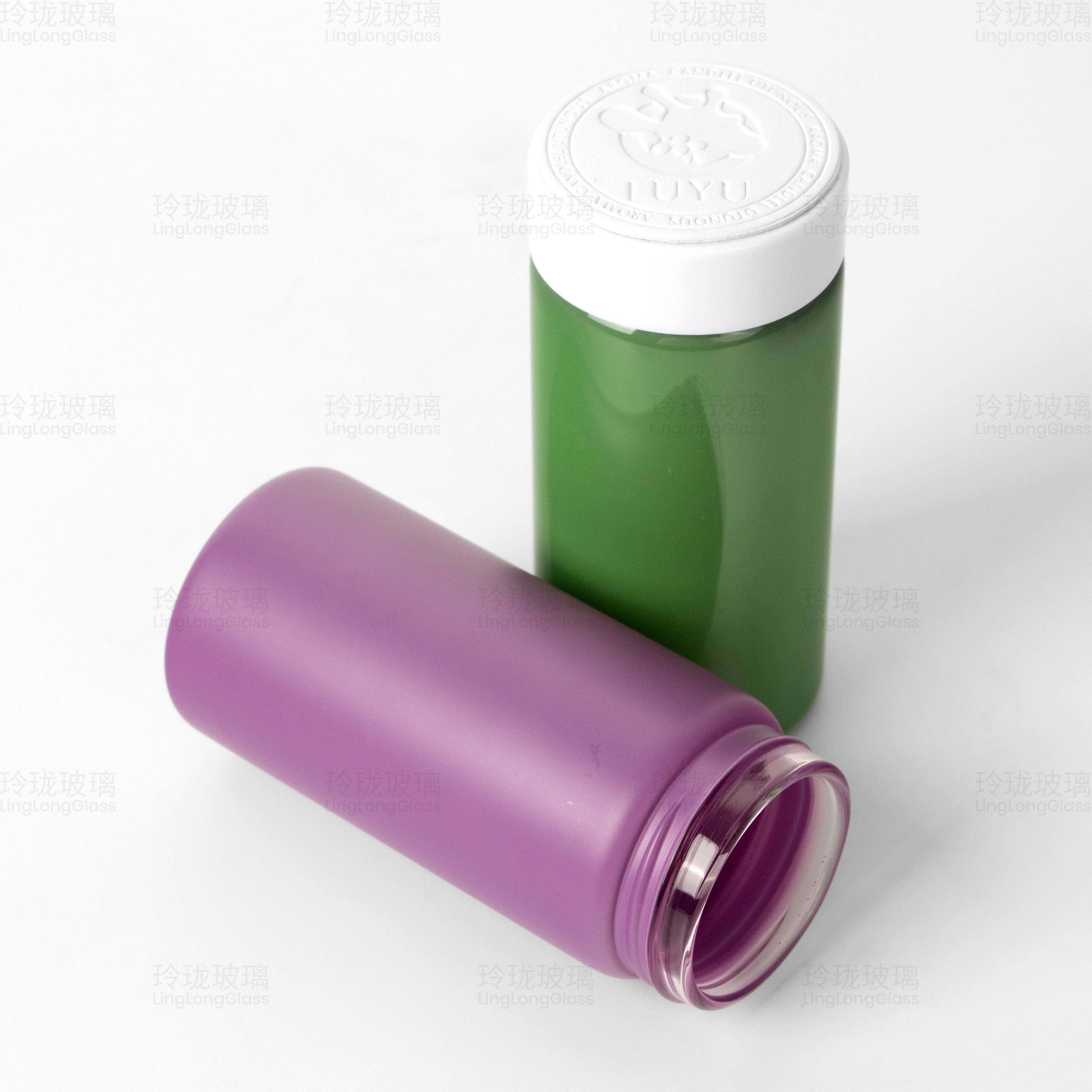 Custom Biodegradable packaging glass Bottle for pill bottle gummy vitamins Healthcare Supplement container