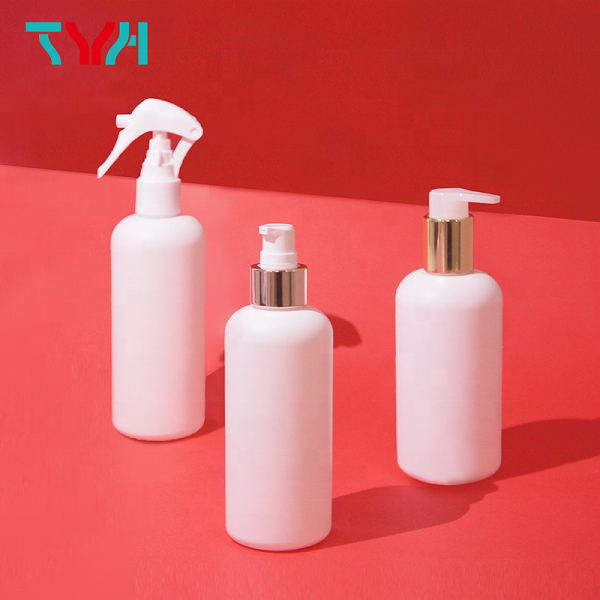 200ml 250ml 300ml White HDPE PE Soft-Touch Boston Round Plastic Empty Bottle Clear Cap Lid Health Care Healthcare (NA-PE Series)