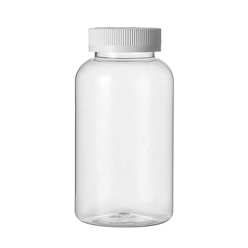 child safety clear PET empty plastic vitamin c gummy packaging bottle for healthcare supplement