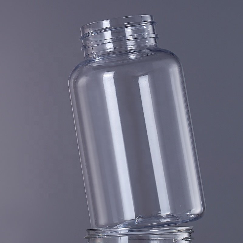 child safety clear PET empty plastic vitamin c gummy packaging bottle for healthcare supplement