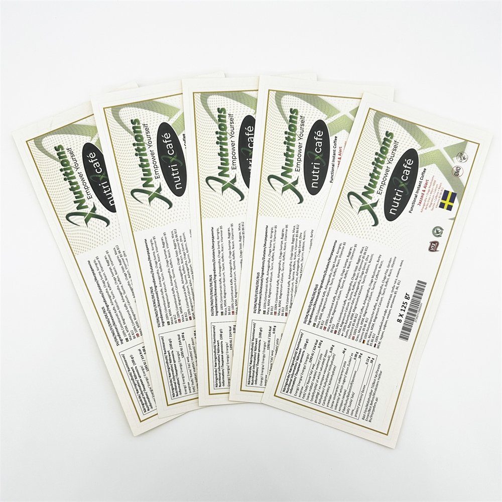 Custom Private Water Resistant Printing Roll Healthcare Supplement Label Sport Nutrition Label Sticker