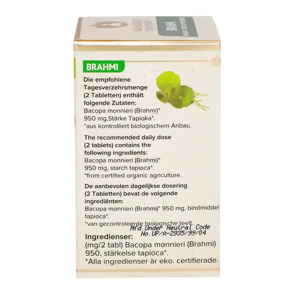 Pure Brahmi Extracts For Immunity Stress Relief General Wellness From Maharishi Ayurveda Healthcare supplement For Export
