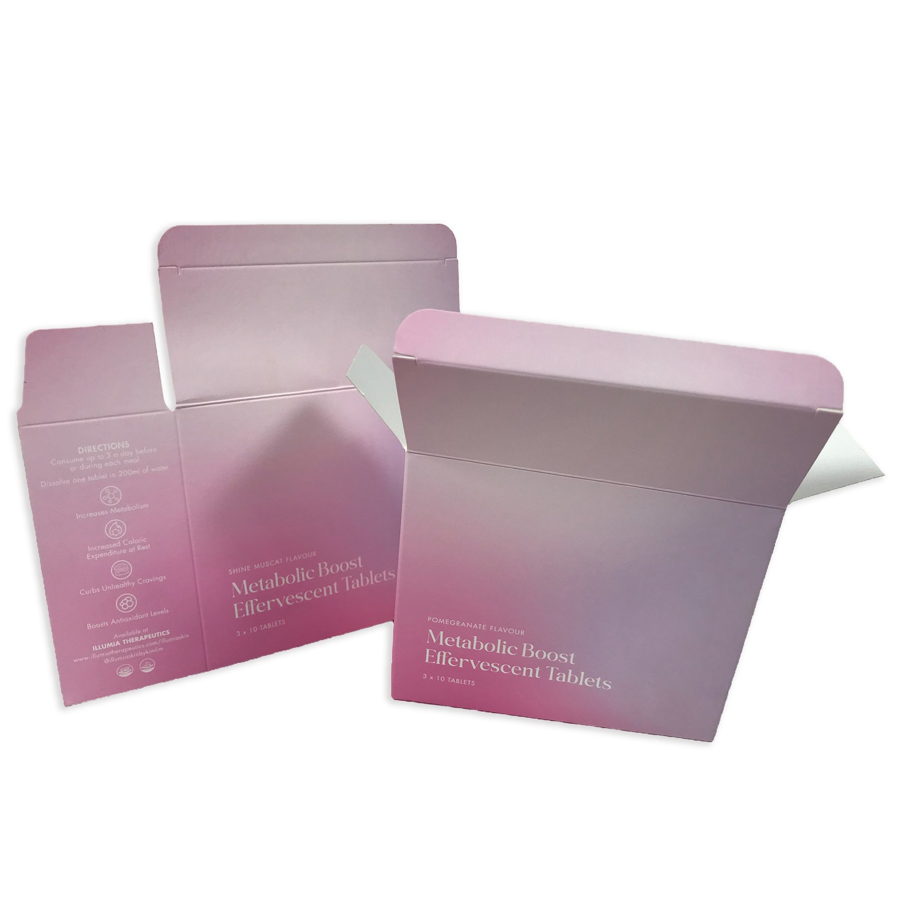 Custom Pink Logo Printed Pills Packaging Box for Healthcare Supplement Auto-lock Bottom Paper Carton Matte Lamination for Tablet