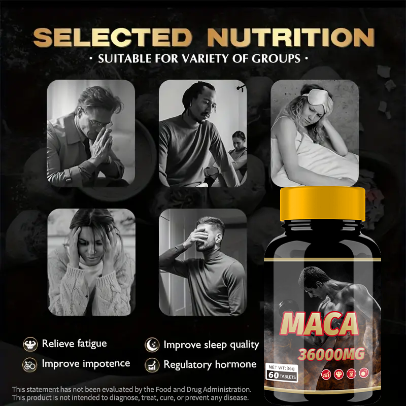 Supplement Private Label Maca Root Extract Powder Strong Man Supplement Black Maca Root Capsules