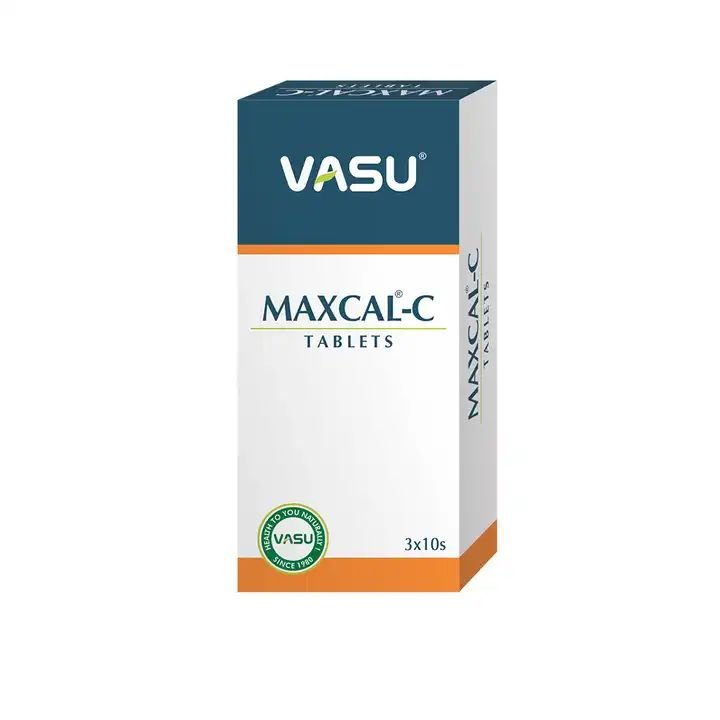 Maxcal C Tablet for Bone and Joint Pain Relief Indian Manufactured Herbal Healthcare Supplements