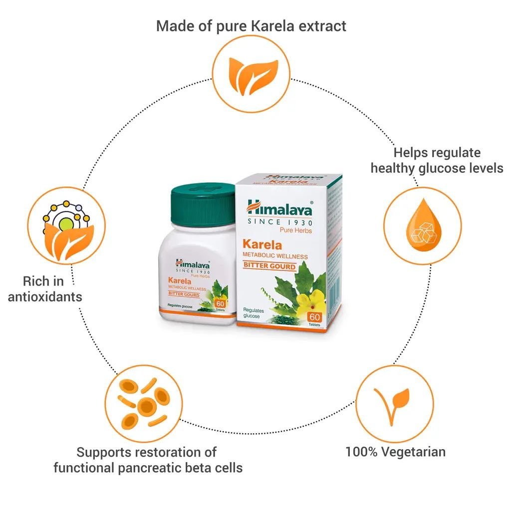 Healthcare Supplements Himalaya Karela Tablet for Good Health Available for Export from India Manufacture for Export