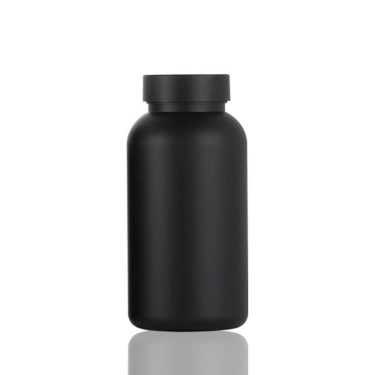 Wholesale 80ml 100ml 120ml 150ml Healthcare Black Medicine Bottle Empty Supplement Capsule Bottle with Black Lid