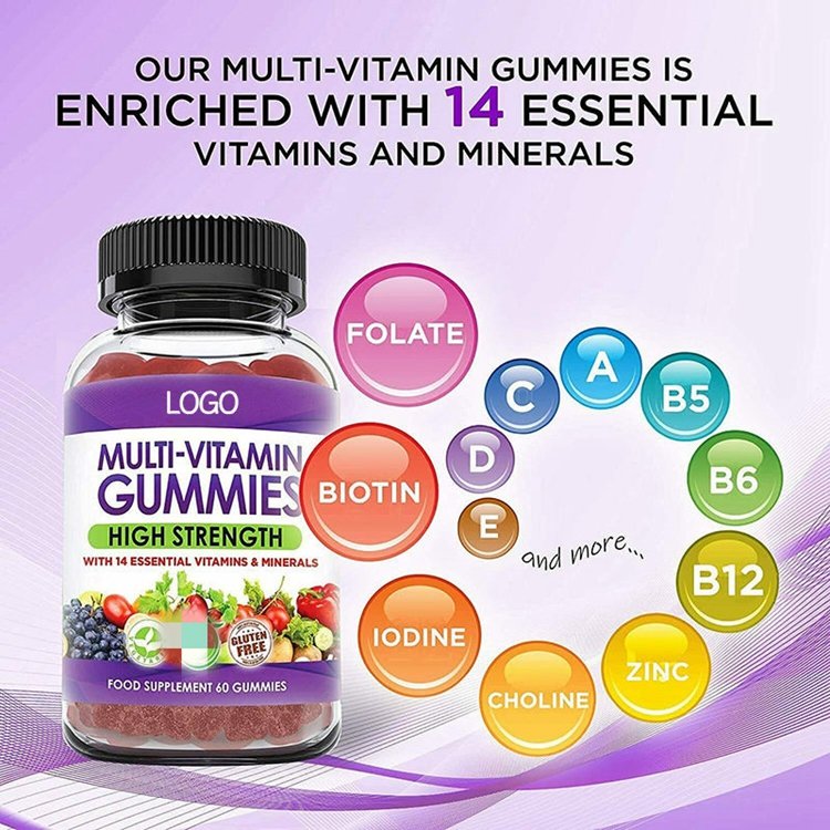 OEM Healthcare supplements Best Vegetarian Multivitamin Gummies for women men